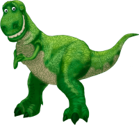 a green dinosaur